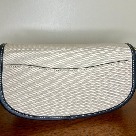 NEW Coach Harley 23 Cream Canvas and black leather - 3 straps - Picture 7 of 11